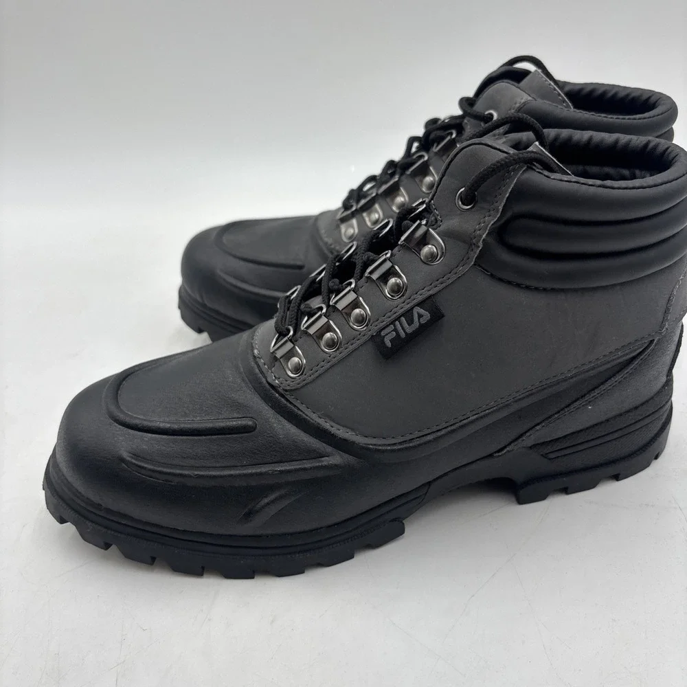 Fila Men's WeatherTec Hiking Boot 9.5 US Black/Grey